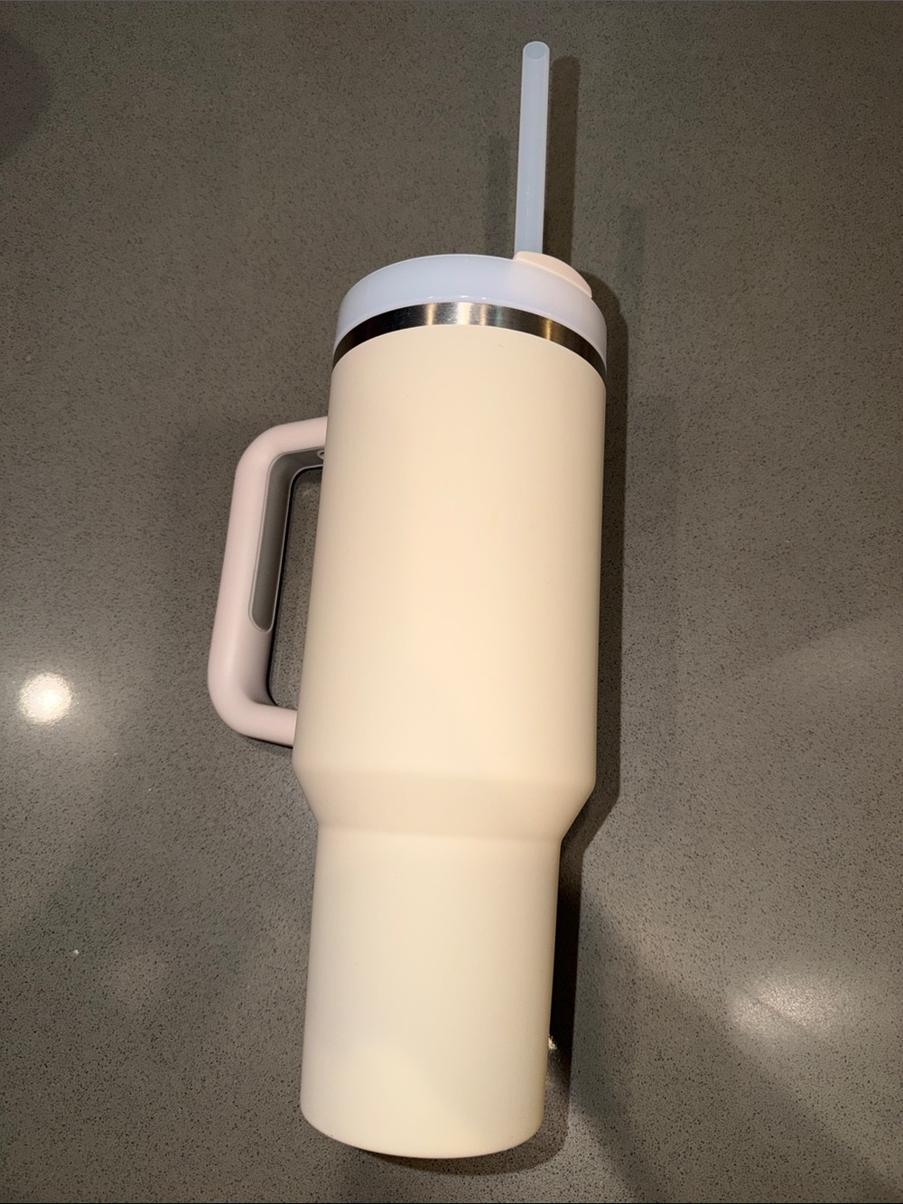 Stanley 40 oz Tumbler (Cream with Gray Accents) - Picture 2 of 6
